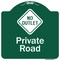 Signmission Private Road With No Outlet Symbol Heavy-Gauge Aluminum Architectural Sign, 18" H, GW-1818-9773 A-DES-GW-1818-9773 - alternate 1